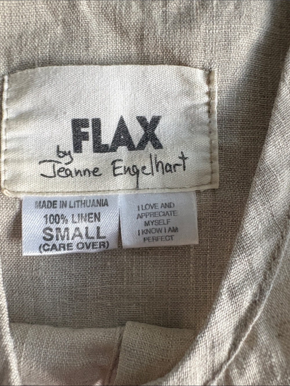 Flax Linen Sleevless Button Down Top - Picture 3 of 7
